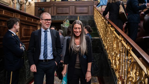 La portavoz de Junts en el Congreso, Miriam Nogueras, y el diputado de Junts Josep Maria Cruset