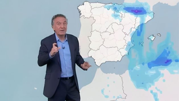 El experto durante el pronóstico del tiempo.