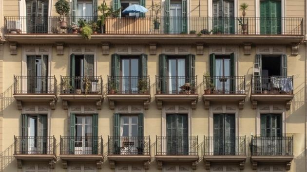 Balcones de un edificio.