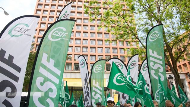 Manifestación del sindicato CSIF