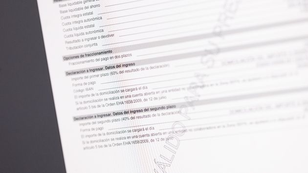 Borrador de la declaración de la Renta