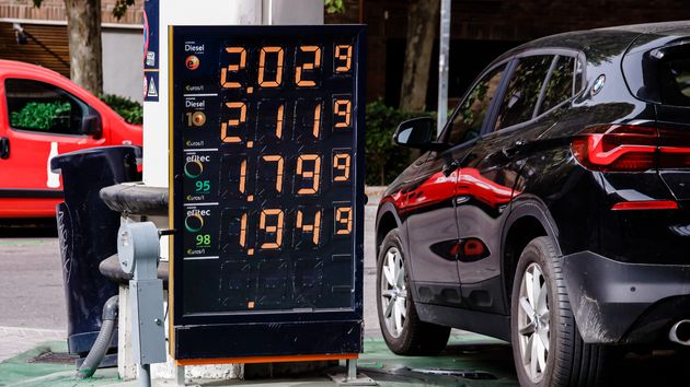 Precio del diésel en una gasolinera