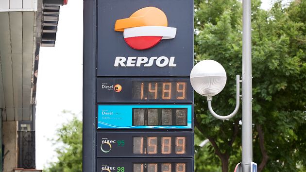Una estación de servicio de Repsol
