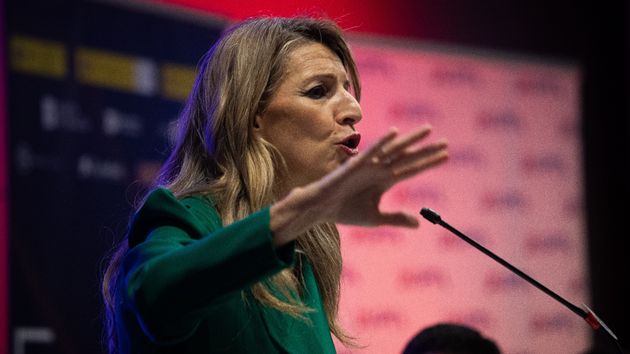 La ministra de Trabajo, Yolanda Díaz, en un congreso reciente