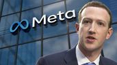 Mark Zuckerberg junto al logo de Meta