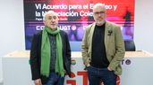 Los secretarios generales de CCOO y UGT, Unai Sordo y Pepe Álvarez