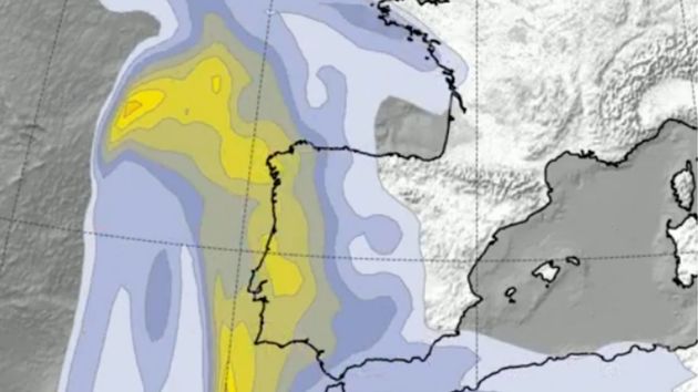 Vista satélite de España.
