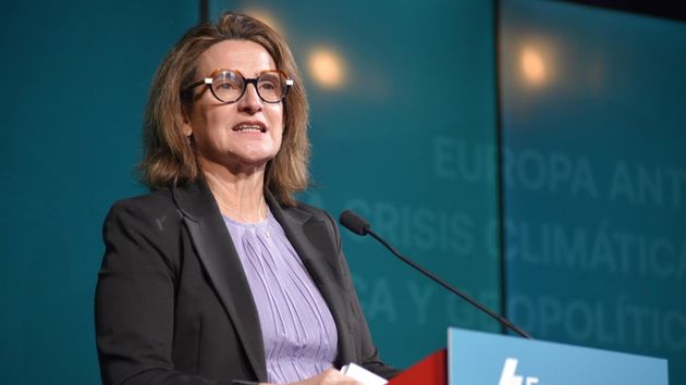 Teresa Ribera durante una intervención