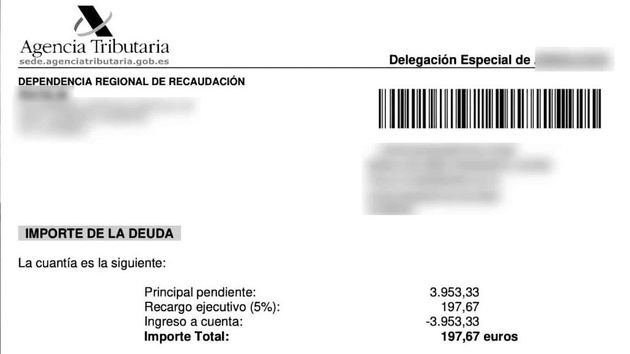 una liquidacion de hacienda