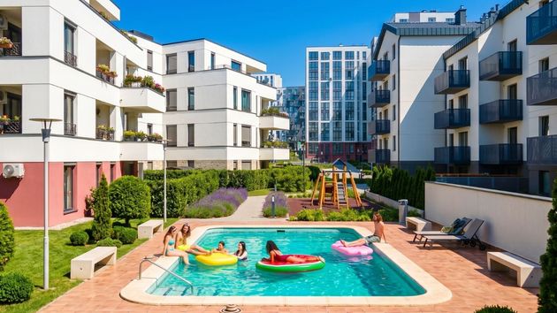 La piscina de una comunidad de vecinos 