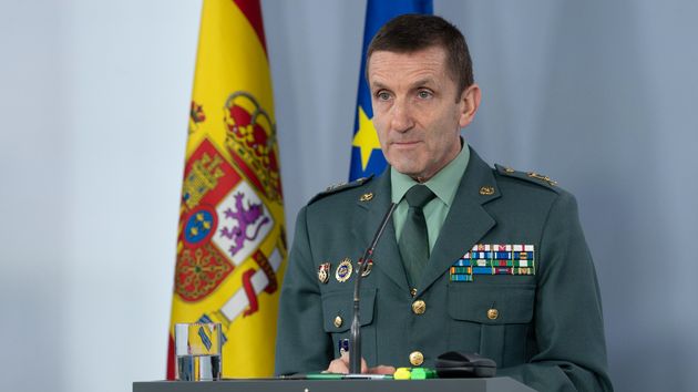 El jefe del Estado Mayor de la Guardia Civil, José Manuel Santiago Marín