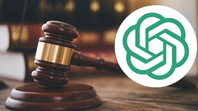 Mazo juez junto al logo de Chatgpt