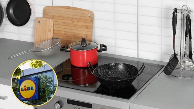 Una tienda de Lidl sobre el fondo de una cocina 