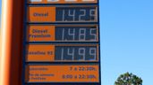 Panel de precios de una gasolinera