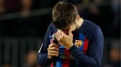 El ex futbolista del Barceona Gerard Piqué llorando el día de su despedida.