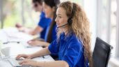 Una trabajadora de un call center