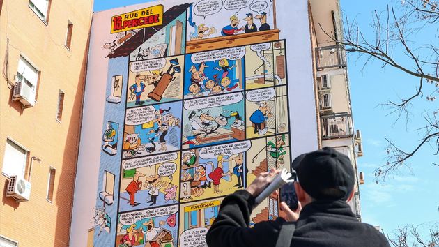 Presentación de la inauguración del mural por el I Día Oficial de Francisco Ibáñez,