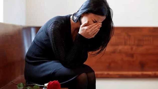 Una mujer triste