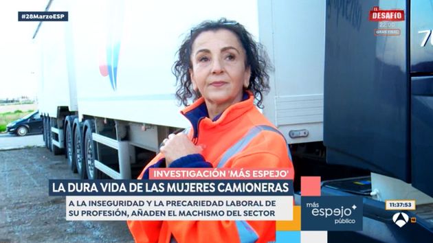 Adriana durante la entrevista