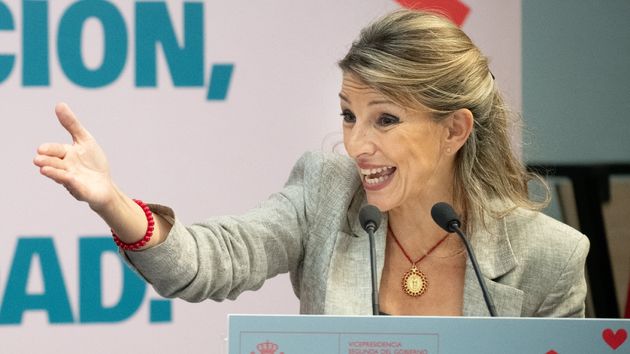 La ministra de Trabajo y Seguridad Social durante un acto