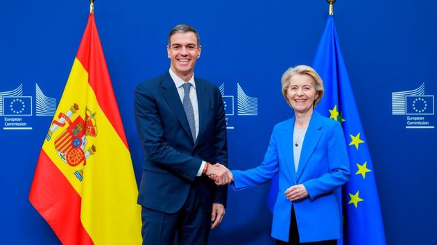 Pedro Sánchez y Ursula von der Leyen