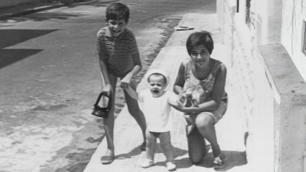 foto familiar blanco y negro
