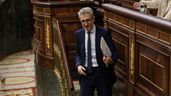 El ministro de Hacienda, Arcadi España, durante la sesión de control al Gobierno