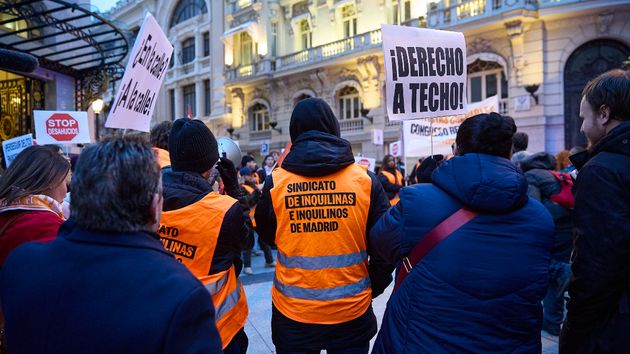 Personas en una manifestación por la vivienda 