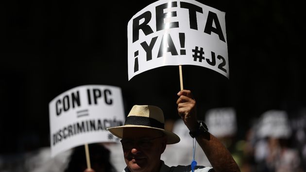 Mutualistas manifestándose
