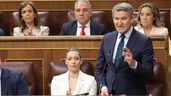 Alberto Núñez Feijóo durante una intervención en el Congreso