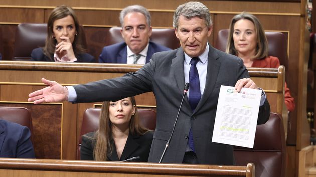 El presidente del PP, Alberto Núñez Feijóo