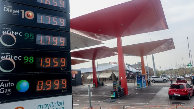 Lista de precios de una estación de servicio