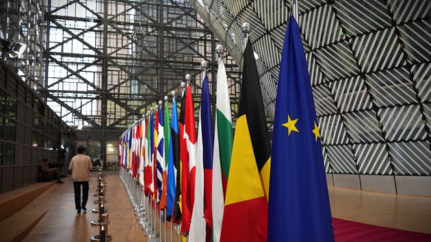 Banderas de distintos países de la UE