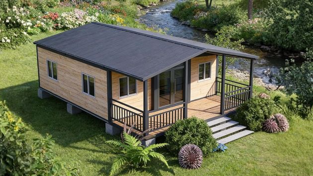 la casa prefabricada de amazon instalada