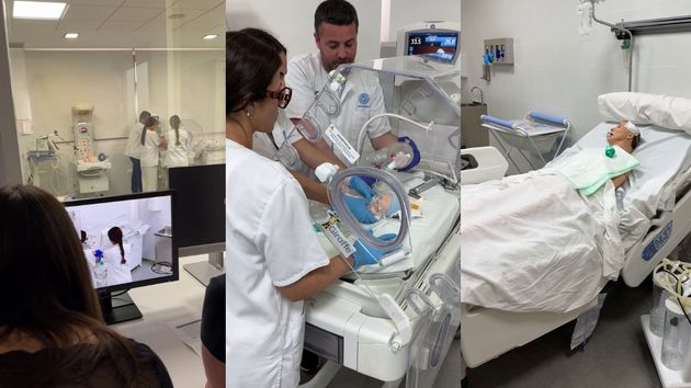 alumnos aula de simulación clínica 