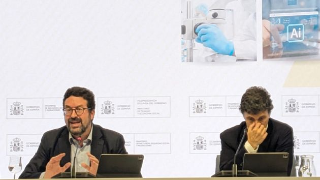Los secretarios de Estado Joaquín Pérez Rey y Borja Suárez.