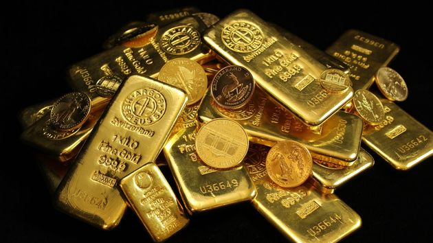 unos lingotes de oro