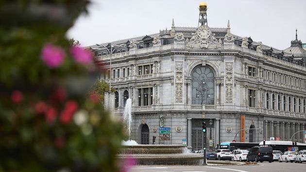 Fachada del Banco de España en Madrid.