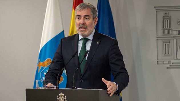 Fernando Clavijo durante una comparecencia
