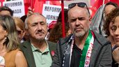 Unai Sordo y Pepe Álvarez en una manifestación