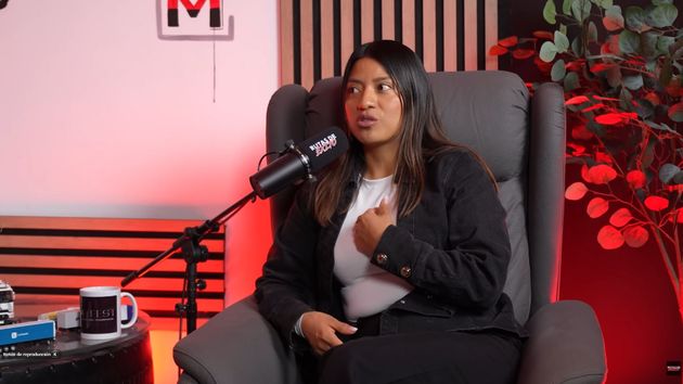 Rosa durante el podcast