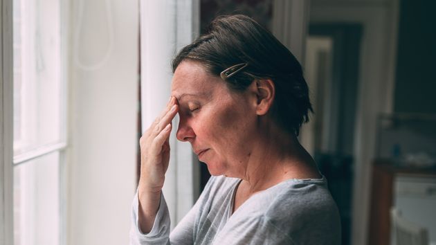 Una mujer triste
