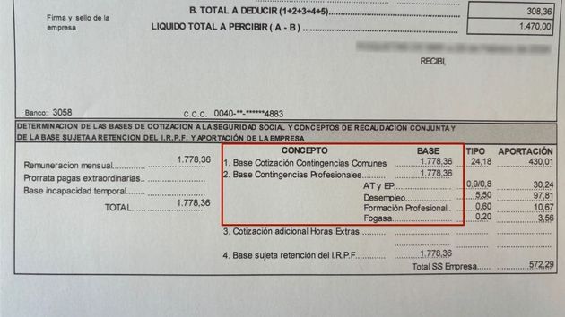 ejemplo de nómina