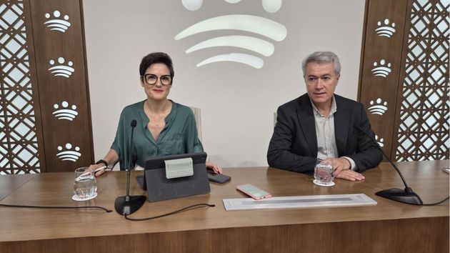 Rueda de prensa en la diputación de Badajoz
