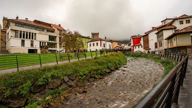 Salas, con el río Narcea