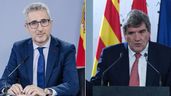 El ministro de Hacienda, Arcadi España y el gobernador del Banco de España, José Luis Escrivá