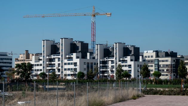 Trabajos de construcción en una zona de Madrid