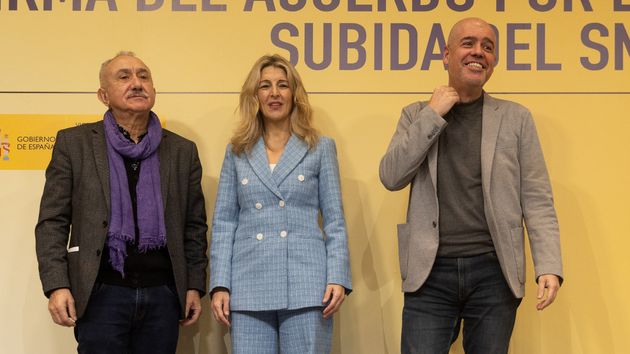 Ministra de trabajo y líderes sindicales