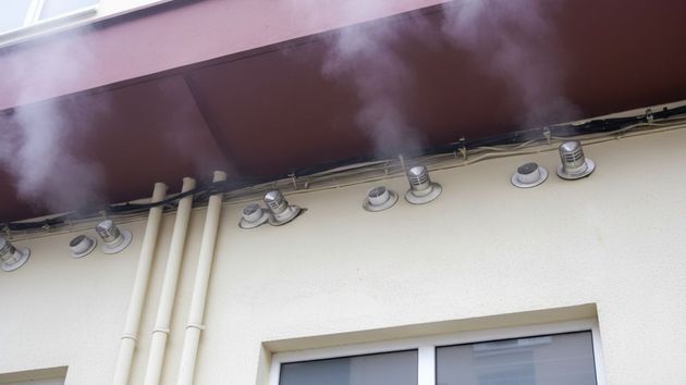 Salidas de humos de un edificio