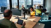 Trabajadores en una oficina